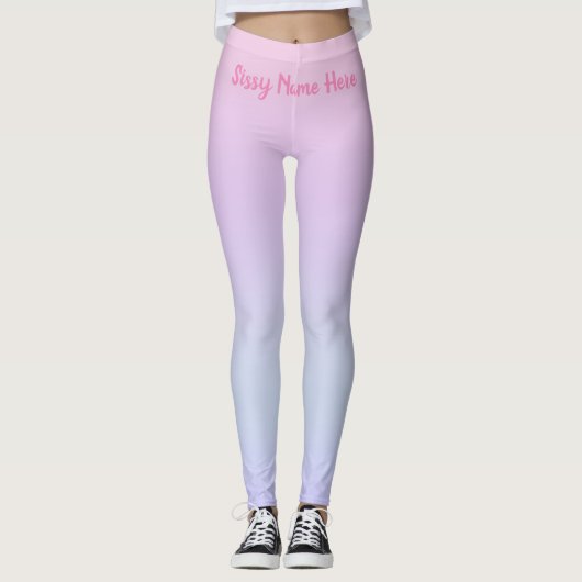  roze Leggings voor Soft Femboy Sissies (Voorkant)
