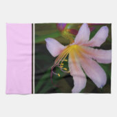 Roze lelie keukenhanddoek (Horizontaal)