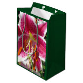 Roze lelie roze bloemenroze bloem tropische bloem medium cadeauzakje (Achterkant Gekanteld)