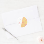 Roze Lemon Slice Ronde Sticker (Envelop)