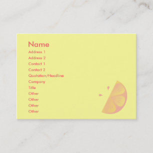 Roze Lemon Visitekaartje