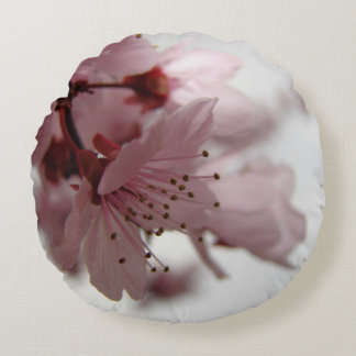 Roze lente bloemen rond foto Kunst Pillow Kussen