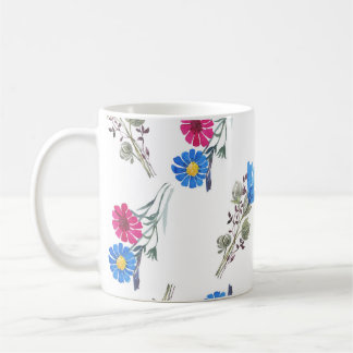 Roze Lente Bloemen Waterverf Botanisch Koffiemok