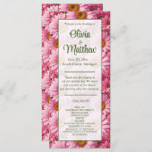 Roze lente bloemenroze madeliefjes retro roze bloe (Voorkant / Achterkant)