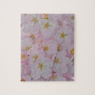 Roze lentebloesems legpuzzel
