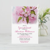 ROZE LENTEFEEST PARTY EVENEMENT UITNODIGING (Staand voorkant)