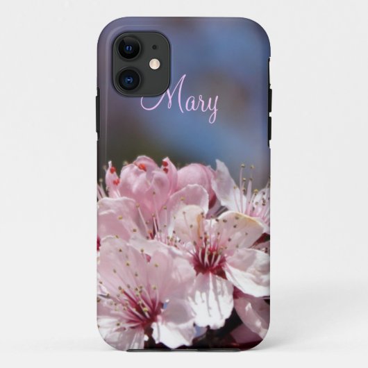 roze lentescherry blossom in blauw hemel Case-Mate iPhone case (Achterkant)