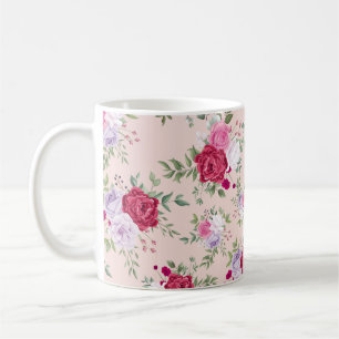 Roze lentetroerpatroon koffiemok