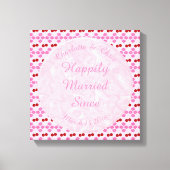 Roze lentetsenbloesem en kersen canvas afdruk (Voorkant)