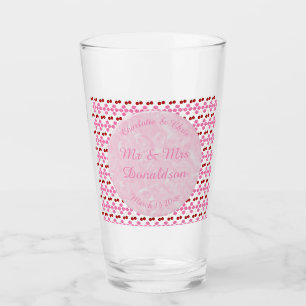 Roze lentetsenbloesem en kersen glas