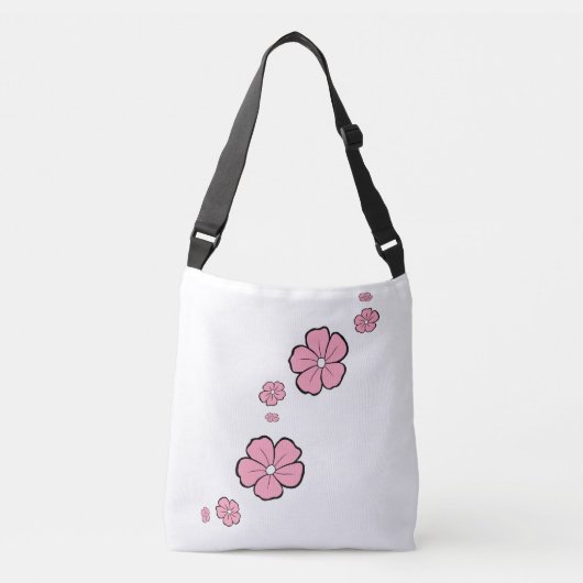 Roze lentevloerbloemen Canvas tas (Voorkant)