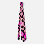 Roze Leopard 3D geometrisch patroon Stropdas (Achterkant)