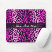 Roze leopard Animal Print Aangepast Muismat (Met muis)