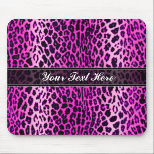 Roze leopard Animal Print Aangepast Muismat