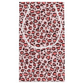 Roze leopard Animal Print Patroon Klein Cadeauzakje (Achterkant)