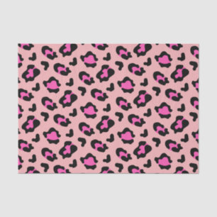 Roze leopard Animal Print Tissuepapier