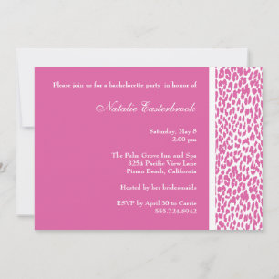 Roze Leopard Bachelorette Kaart
