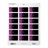 Roze leopard-etiket etiket (Full Sheet)