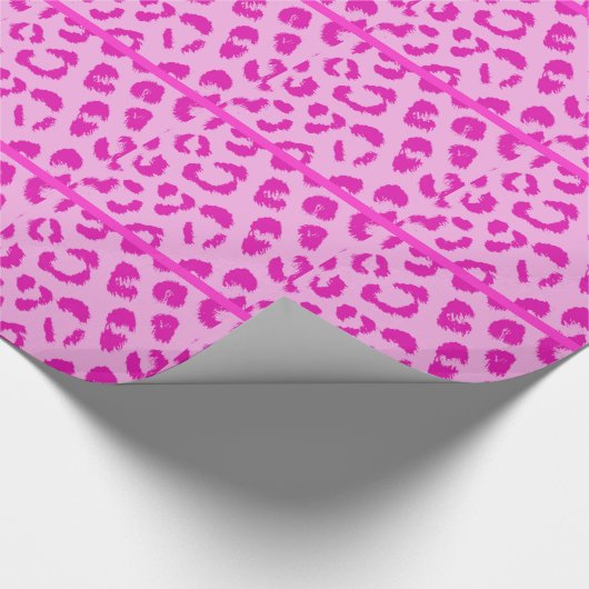 Roze leopard Fur Pattern Cadeaupapier (Hoek)