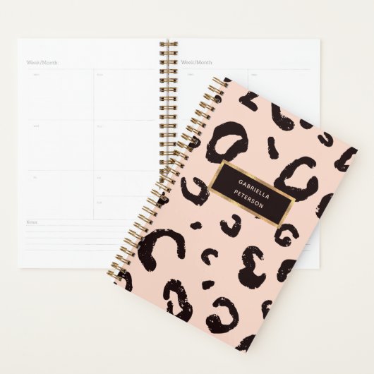  Roze Leopard Goud Lijst Planner (Display)