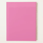 Roze Leopard Hart Custom Naam Planner (Achterkant)