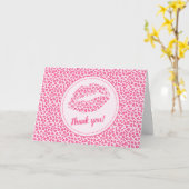 Roze Leopard Kiss - Dank je Kaart (Gele Bloem)