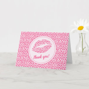 Roze Leopard Kiss - Dank je Kaart