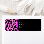 Roze leopard-logo etiket (Insitu)