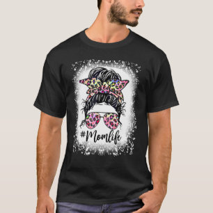 Roze leopard mam Life Bleken Moederdag T-shirt