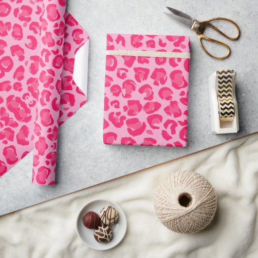 Roze leopard Pattern Cadeaupapier (Crafts)