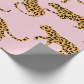 Roze leopard Pattern Cadeaupapier (Hoek)