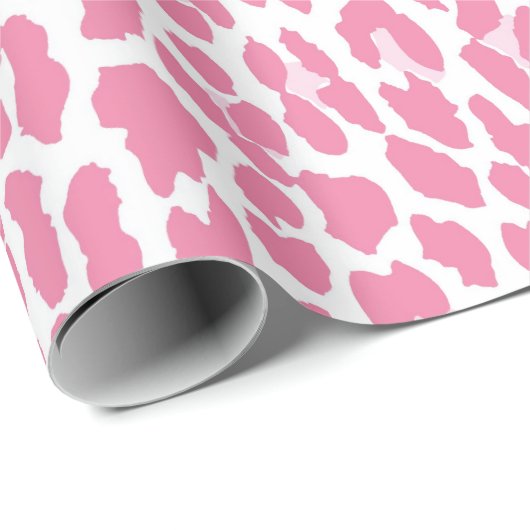 Roze leopard Pattern Cadeaupapier (Rol Hoek)