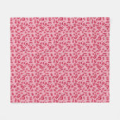 Roze leopard Pattern Fleece Deken (Voorkant (Horizontaal))
