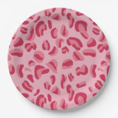 Roze leopard Pattern Papieren Bordje (Voorkant)
