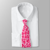 Roze leopard Pattern Stropdas (Gebonden)