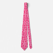 Roze leopard Pattern Stropdas (Voorkant)