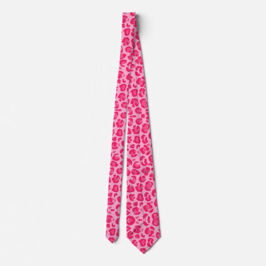 Roze leopard Pattern Stropdas (Achterkant)