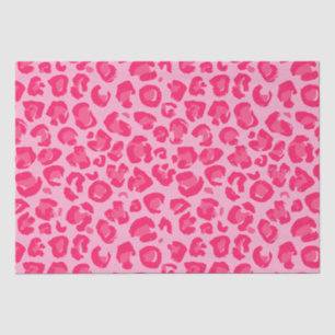 Roze leopard Pattern Tissuepapier