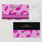 Roze leopard Pattern Visitekaartje (Voorkant / Achterkant)