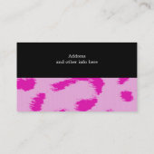 Roze leopard Pattern Visitekaartje (Achterkant)