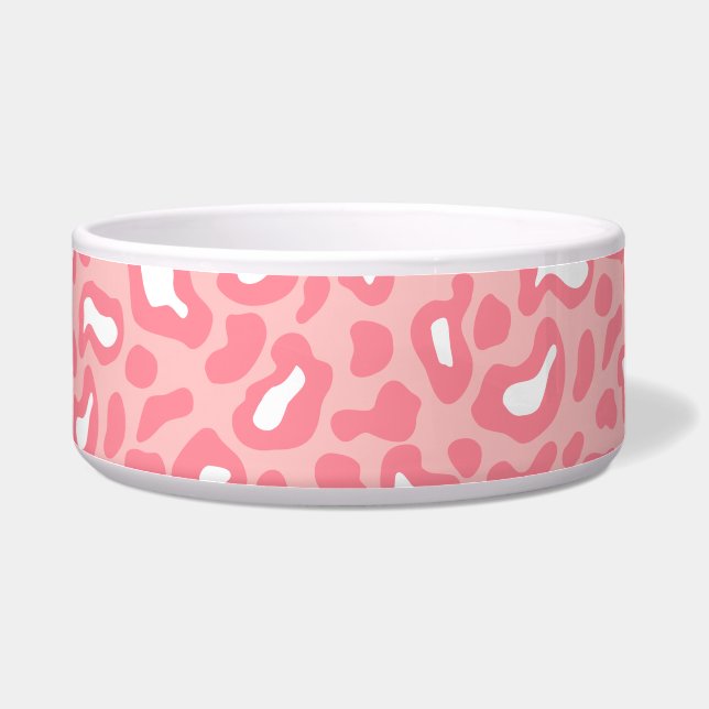  Roze Leopard Pet Bowl Voerbakje (Links)