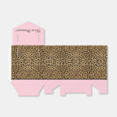 Roze Leopard Princess Baby shower Bedankdoosjes (Uitgevouwen)