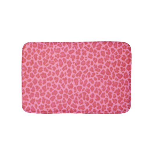 Roze Leopard Print Badmat (Voorkant)