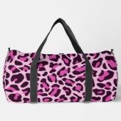 Roze Leopard Print Monogram Grote Duffelzak Plunjezak (Voorkant)