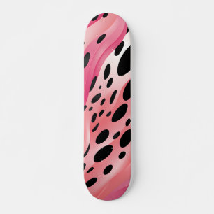 Roze leopard Print Patroon Skateboard