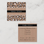 Roze leopard Print Professional-Visitekaartje Vierkante Visitekaartje (Voorkant / Achterkant)