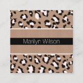Roze leopard Print Professional-Visitekaartje Vierkante Visitekaartje (Voorkant)