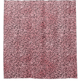 Roze leopard Print Sparkle Glitter Douchegordijn