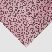 Roze leopard Print Sparkle Glitter Tissuepapier (Detail)