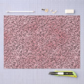 Roze leopard Print Sparkle Glitter Tissuepapier (Craft)